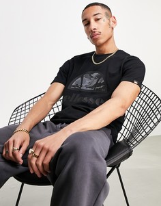 Черная футболка с крупным логотипом на груди ellesse Alta Via-Черный