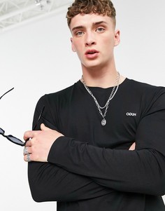 Черный лонгслив HUGO Derol212