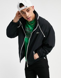 Черная классическая куртка с убирающимся капюшоном Lacoste-Черный