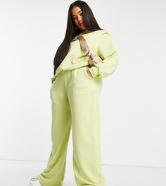 Oversized-джоггеры фисташкового цвета от комплекта ASOS DESIGN Curve-Зеленый цвет