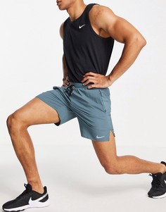 Синие шорты длиной 7 дюймов Nike Running Dri-FIT Flex Stride-Голубой