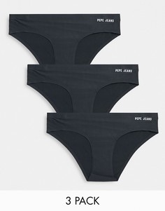 Набор из 3 пар черных трусов Pepe Jeans Lucias-Черный цвет