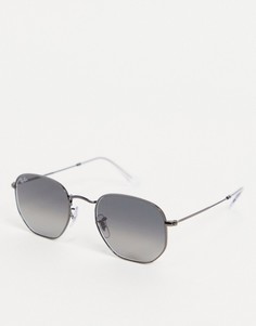 Серые солнцезащитные очки в стиле унисекс в круглой оправе Rayban 0RB3548N-Серый