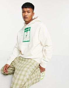 Белый худи в стиле унисекс с принтом Майка Вазовски adidas Originals x Disney