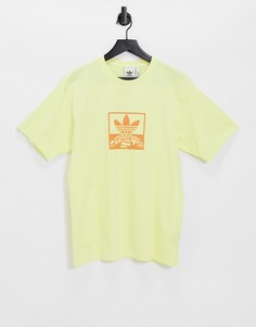 Желтая окрашенная футболка adidas Originals SPRT-Желтый