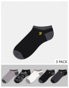 Набор из 5 пар спортивных носков серого цвета Farah Windsor-Серый