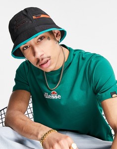 Черная панама с логотипом и карманом ellesse-Черный