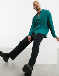Зеленая oversized-рубашка в стиле 90-х из вискозы ASOS DESIGN-Зеленый цвет