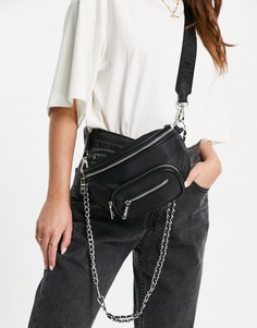 Черная сумка через плечо Steve Madden-Черный цвет
