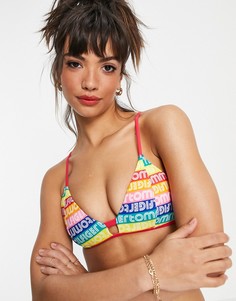 Бикини-топ с радужным принтом Tommy Hilfiger-Многоцветный