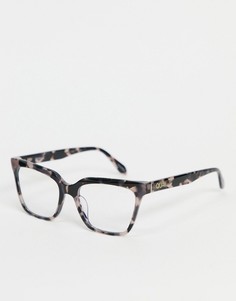Женские очки в бежевой черепаховой оправе «кошачий глаз» с защитой от синего излучения Quay CEO-Нейтральный