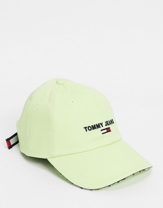 Желтая бейсболка с логотипом-флагом Tommy Jeans-Зеленый цвет