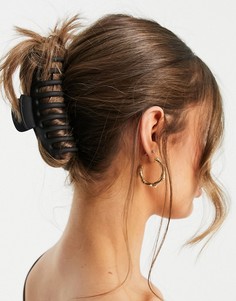 Черная заколка-краб для волос ASOS DESIGN-Черный
