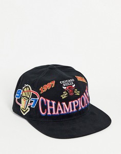 Черная бейсболка с логотипом команды NBA "Chicago Bulls 1997" Mitchell & Ness-Черный цвет