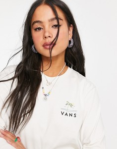 Белый лонгслив Vans Retro Retirement-Розовый цвет