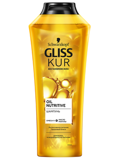 Шампунь Gliss Kur Oil Nutritive, для секущихся волос, питание и здоровый блеск, 400 мл