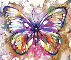 Картина по номерам Paintboy на подрамнике Витражная бабочка 40х50 GX34149