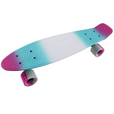 Скейтборд круизер-пенниборд Tech Team Multicolor 22" с сумкой (бирюзово-розовый)