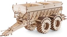 Конструктор деревянный Eco Wood Art 3D EWA Прицеп к трактору Кировец К-7М