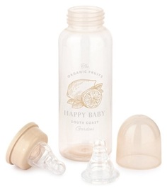 Бутылочка Happy Baby с 2 силиконовыми сосками 250 мл., beige
