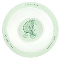 Тарелка глубокая Happy Baby для кормления, olive