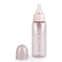 Бутылочка антиколиковая Happy Baby для кормления с силиконовой соской 250 мл., lilac
