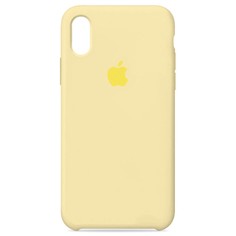 Силиконовый чехол для iPhone XS/X, Лимонный крем, iGrape