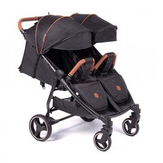 Коляска прогулочная для двойни Coletto Enzo Twin 2020 (black)