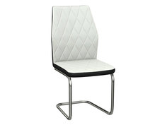 Стул Шато Nitro White, Вставка Nitro Black, иск. кожа/Каркас Нержавеющая сталь Avrora