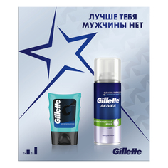 Подарочный набор Gillette Series Пена д/бритья для чувств.кожи 100мл+гель после бритья