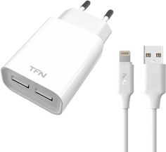 Сетевое зарядное устройство TFN 2 USB, 2,4 A, (TFN-WC2U24ALIGWH) white