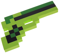 Игровой набор Пистолет Пиксельный Зеленый 24См Minecraft