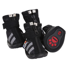 Обувь для собак Rukka размер 2, 2 шт, Черный на молнии