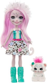 Кукла Enchantimals с питомцем Сибилла Сноу Леопарди и Флейк GJX42