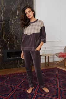 Брюки женские Laete 20377 коричневые 2XL