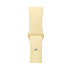Силиконовый ремешок для Apple Watch 42-44 мм, S/M, Лимонный крем, iGrape