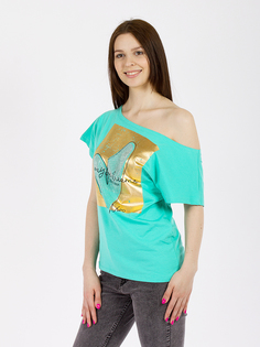 Футболка женская DAIROS GD69300992 бирюзовая L