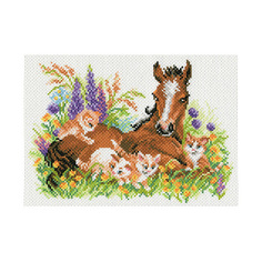 Канва с рисунком Матренин посад Счастливое детство 21*29 см (28*37 см) 1778-1