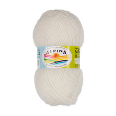 Пряжа Alpina Alpaca Pollo 4 шт. в упак. цвет белый Alpaca Pollo-01 125 м