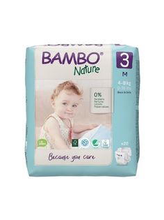 Подгузники детские Bambo Nature 3, 28 штук