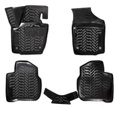 Ковры 3D с подпят. для VW Polo/ Rapid 20- 4 шт.крепежвыс. борт полимер. черн. ACM-PS-94 Airline