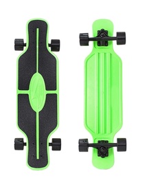 Скейтборд Y-SCOO Longboard Shark TIR 31" пластик 79х22 с сумкой GREEN/black