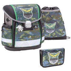Ранец Belmil Classy Camouflage, зеленый, с наполнением