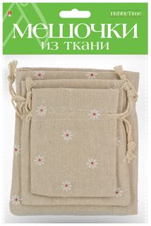 Подарочные мешочки из ткани, набор №20, 3 штуки, 3 размера Альт