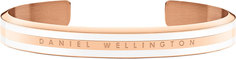 Браслет из стали с эмалью р.16,6 Daniel Wellington Classic-Slim-Satin-White-RG-Medium