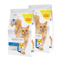 Сухой корм для кошек Perfect Fit In home, курица, 2шт, 2.5кг