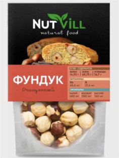 Фундук сырой очищенный 130г Nut Vill