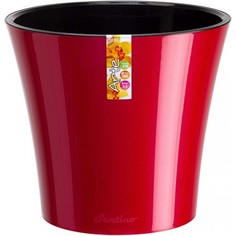 Горшок Арте c дренажной системой красный-черный 5л Arte Nuevo