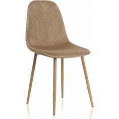 Стул на металлокаркасе Woodville Capri dark beige/wood