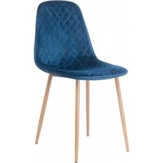 Стул на металлокаркасе Woodville Capri dark blue/wood